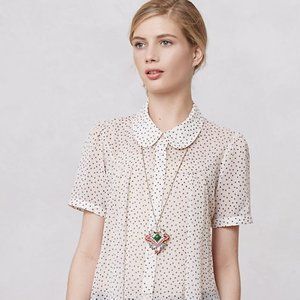 Anthropologie Two of Us Dotted Clara Top